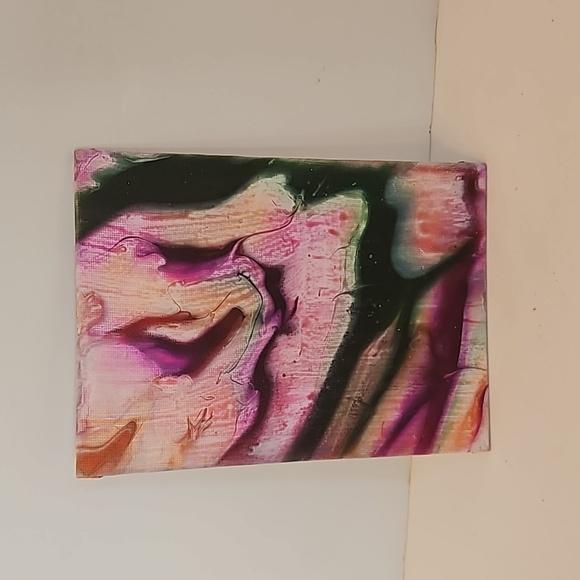 Hand Crafted acrylic pour fluid artwork abstract painting wall decor Upcycled - Picture 12 of 17